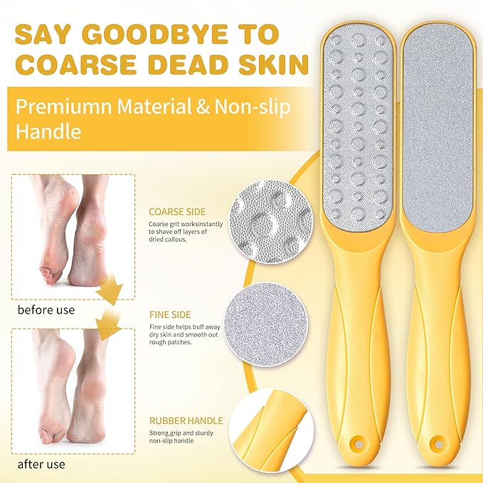 LUCOTIYA Foot Soak Set Pedicure Kit, Vanilla chamomile Foot Soak Salts, File, Scrub & Urea Cream,Pedicure Supplies for Dry Cracked Feet for Women