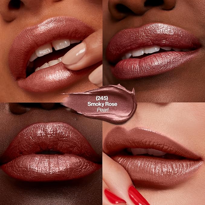 Revlon Super Lustrous Lipstick, Creamy Formula For Soft, Fuller-Looking Lips, Moisturized Feel, 245 Smoky Rose, 0.15 oz