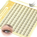 All 8MM Short Lash Clusters Natural Eyelash Clusters Feathered Cluster Eyelash Extensions with Flexible Clear Band & C Curl For My Lashes But Better Effect