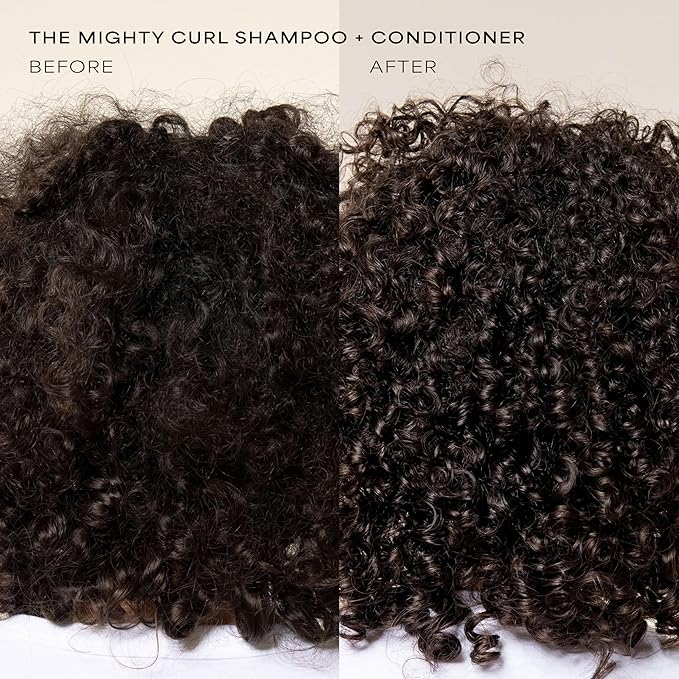 Raw Sugar Shampoo and Conditioner Set, The Mighty Curl Hair Care Duo, 16 Fl Oz (2 Products) Boosts Curls, A Revitalizing Haircare Bundle, Without SLS/SLES & Parabens, Color-Friendly, Vegan