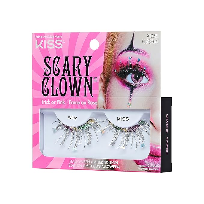 KISS Halloween Limited Edition Scary Clown False Eyelashes, 1 Pair - Witty