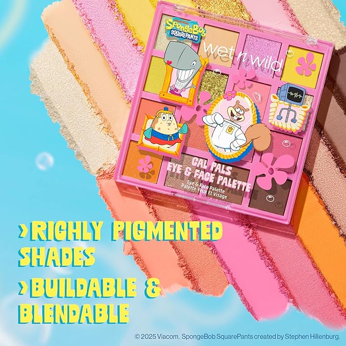 wet n wild Spongebob Eye & Face Palette - Gal Pals