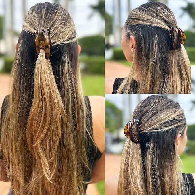 Camila Paris CP1574 French Hair Clip for Women Thick Hair for Long Curly Wavy Hair, Girls Hair Claw Clips Jaw, Durable Styling Big Claw Clip for Thick Hair, Strong Hold No Slip Grip, Made in France
