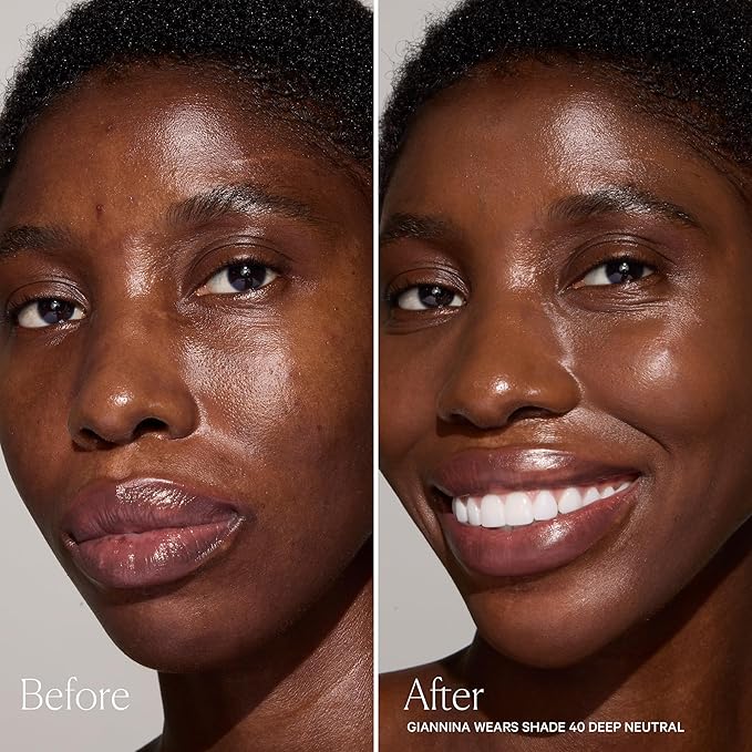 Well People Skinforia Serum Foundation, Lightweight Tinted Formula Hydrates, Smooths, and Evens Skin Tone with Birch Sap and Mushroom Complex, Long-Lasting, Natural Finish, 40 Deep Neutral