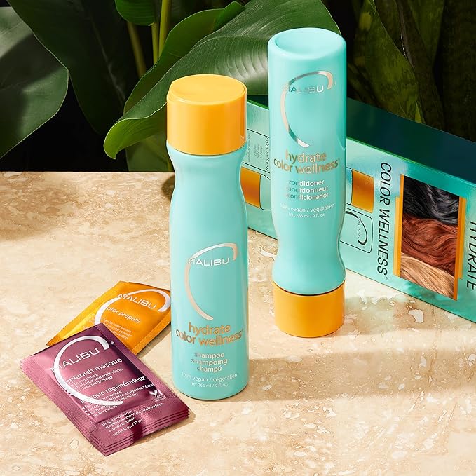 Malibu C Hydrate Color Wellness Conditioner (9 oz) - Moisturizing, Color Safe Conditioner for Vibrant Hair - Formulated to Preserve + Protect Hair Color
