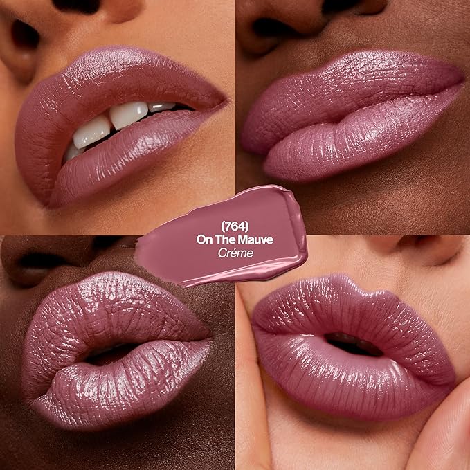 Revlon Super Lustrous Lipstick, Creamy Formula For Soft, Fuller-Looking Lips, Moisturized Feel, 764 On the Mauve, 0.15 oz