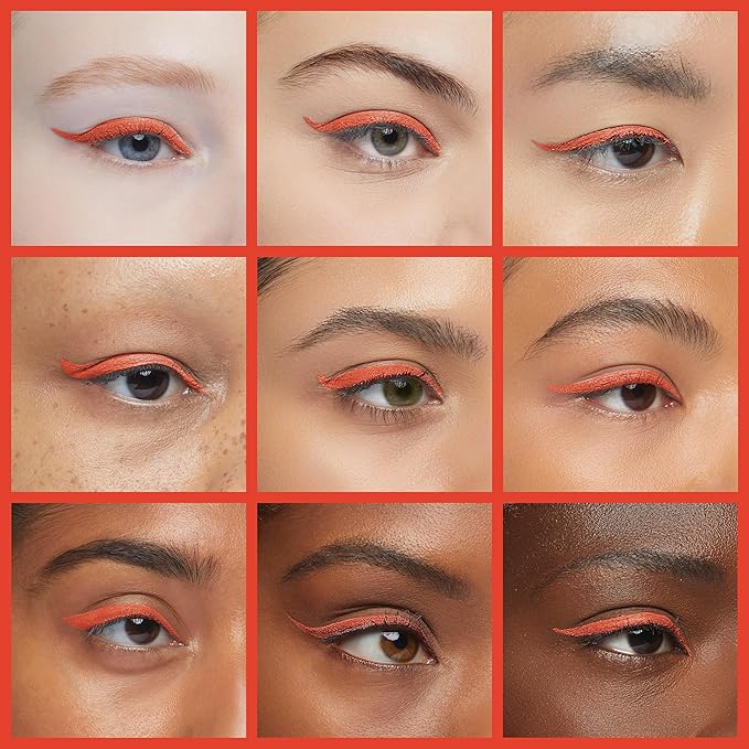 Liquid Eyeliner, Orange Eyeliner Liquid, Long-lasting Colored Eyeliners, White Black Red Brown Green Purple Waterproof High-pigmented Colorful Eyeliners for Eye Makeup,1PC Orange