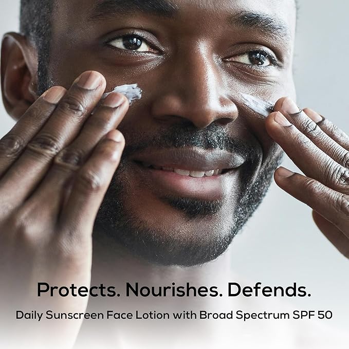 MARLOWE. Face Moisturizer with SPF 50, 3.4 oz, Lightweight, Non-Greasy Daily Sunscreen Lotion to Protect, Hydrate & Nourish, Clean, Vegan Formula with Aloe Vera & Shea Butter, Fragrance Free