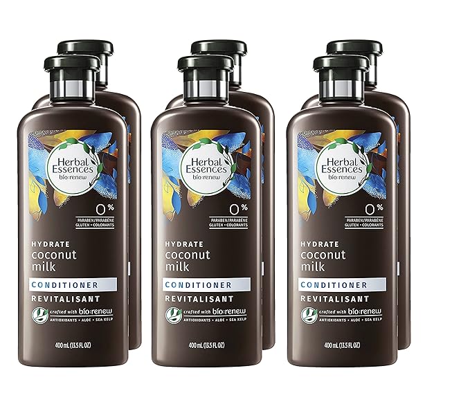 Herbal Essences Biorenew Coconut Milk Hydrate Conditioner, 13.5 Fl Oz (Pack of 6)