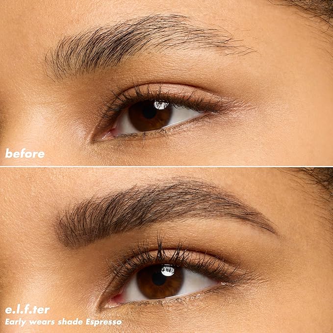e.l.f. Micro-Fine Brow Pencil, Waterproof Brow Color & Spoolie For Shaping Brows & Creating A Feathered Natural-Looking Finish, Vegan & Cruelty-Free, Espresso (Pack of 2)