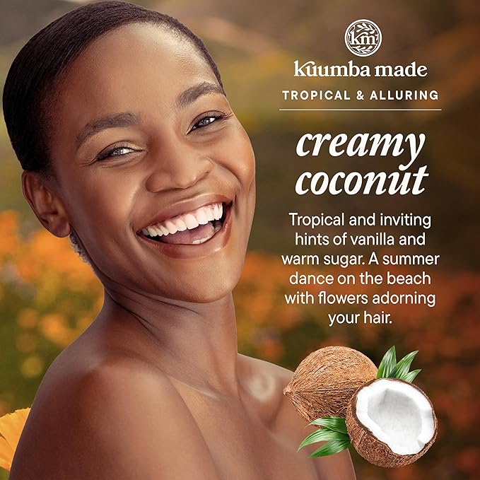 Kuumba Made Creamy Coconut Fragrance Oil, Long-Lasting Scented Oil Perfume Roller, Vegan, Alcohol-Free, 0.5 oz