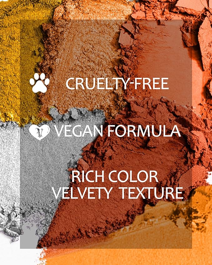 MAKI YIKA Orange Eyeshadow Palette Long Lasting Orange Eye Shadow for Women High Pigmented 9 Color Waterproof Eye Makeup- 9Orange