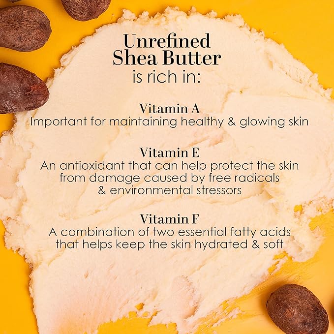 Raw Shea Butter – 100% Pure Unrefined African Shea Butter | Deep Moisturizer for Dry Skin, Hair & Scalp | DIY Body Butter, Lip Balm & Soap Base | Smoky Scent (8 oz Block)