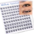 Natural Short Lash Clusters 9-12MM Cluster Eyelash Extensions C-curly Wispy Eyelash Clusters Individual Lashes DIY Lash Extension at Home for Beginners by Newcally