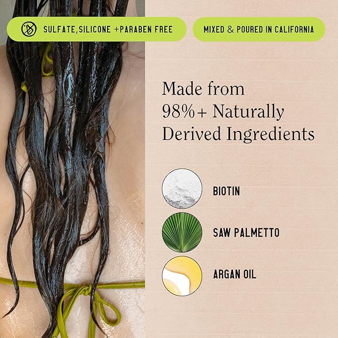 California Naturals Re:GRO Anti-Thinning Shampoo & Conditioner Set, Biotin, Caffeine & Rosemary Oil, Hair Loss & Thinning Support for Women and Men, Sulfate Free, 20 fl oz