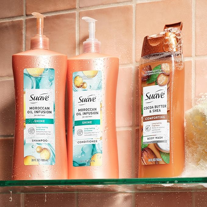Suave Professionals Shine Shampoo Moroccan Infusion 28 oz - Pack of 4