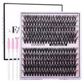 DIY Lash Extension Kit Natural Look Wispy Lash Clusters D Curl 40D+50D 10-16MM Eyelash Extension Kit Individual Lashes Lash Cluster Kit For Beginners (No Glue)