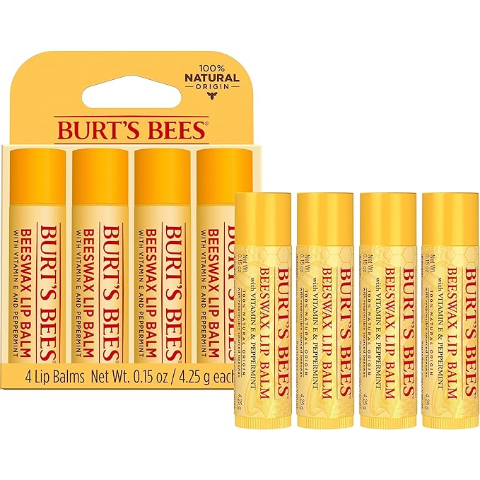 Burt's Bees 100% Natural Moisturizing Lip Balm (Original Beeswax)