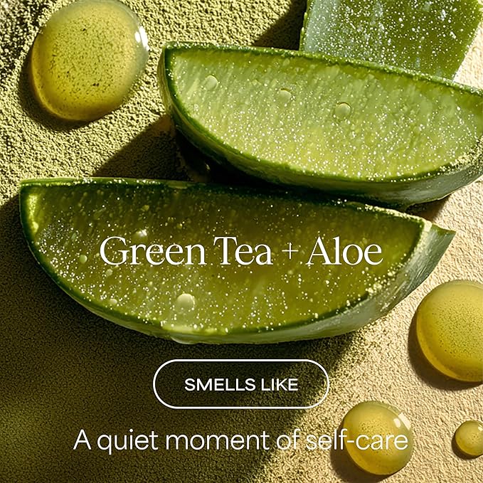 RAW SUGAR Green Tea Aloe Soother Gentle & Hydrating Body Wash, 20 Fl Oz (Pack of 3), Gentle & Soothing Bath & Shower Gel, Sensitive Skin-Friendly, Vegan, Formulated without SLS/SLES & Parabens