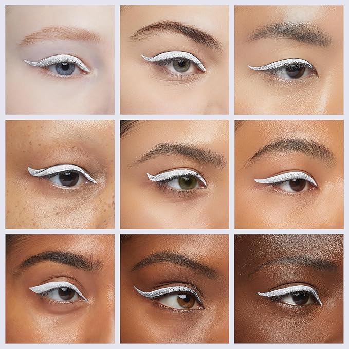 Liquid Eyeliner, White Eyeliner Liquid, Long-lasting Colored Eyeliners, White Black Red Brown Green Purple Waterproof High-pigmented Colorful Eyeliners for Eye Makeup,1PC White