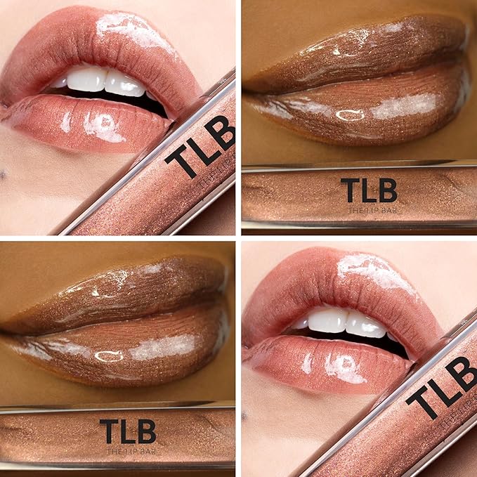 The Lip Bar Vegan Lip Kit, with Straight Livin' Lip Liner, Naturalista Liquid Matte Lipstick, and Extra Non-Sticky Lip Gloss, 3 pieces