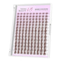 VEYESBEAUTY Brown Manga Lash Clusters Eyelash Extensions Thin & Invisible Band DIY Individual False Eyelashes Newbie's Five-Second Series Wispy Lash Tray for Self-application, Lash 8-18mm Mixed Length