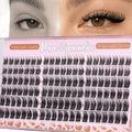 Short Wispy Lash Clusters 10-12-14mm Natural Eyelashes Clusters pestañas postizas naturales C Curl Cluster Eyelash Extensions Fairy Lashes Clusters Lightweight Eyelash Clusters DIY Individual Lashes