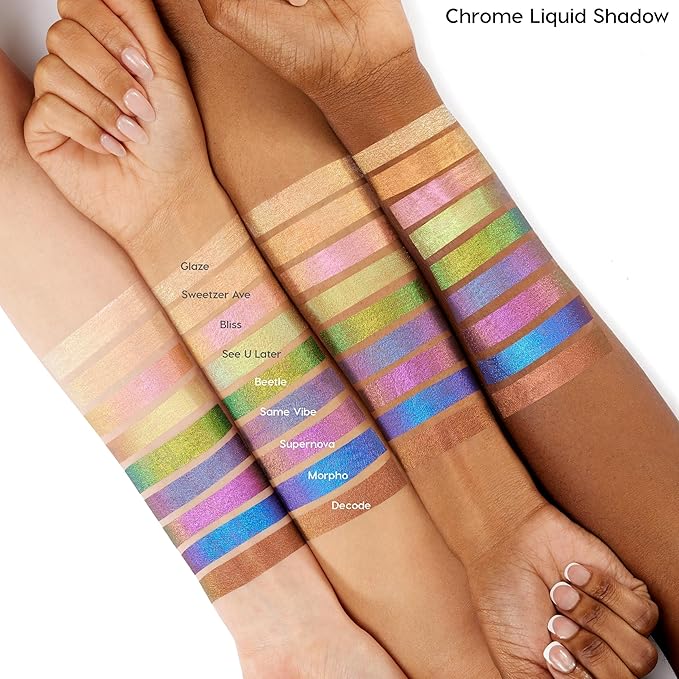 ColourPop Chrome Liquid Eyeshadow - Color-Shifting Chrome Eyeshadow with Long-Lasting & Ultra-Pigmented Formula - Morpho (0.05 oz)