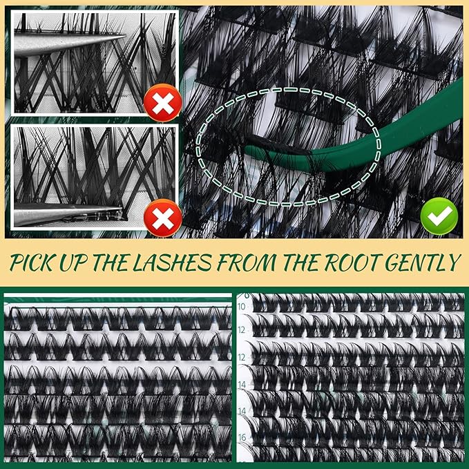 Lash Clusters,96 Pcs Cluster Lashes D Curl 10-18MIX DIY Lash Extensions Eyelash Clusters,KEYYOU Volume Wispy Individual Lashes Soft&Comfortable Easy DIY at Home(Y31,D-10-18MIX)
