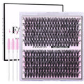 DIY Lash Extension Kit Natural Look Wispy Lash Clusters D Curl 40D+50D 14MM Eyelash Extension Kit Individual Lashes Lash Cluster Kit For Beginners (No Glue)