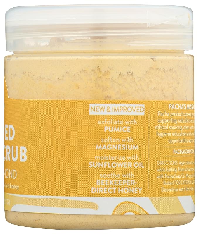 Pacha Soap Vanilla Almond Whipped Soap Scrub, 8 Oz