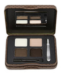 L.A. Girl Inspiring Brow Kit, Dark and Defined (Dark), Brow Wax 0.035 oz., Brow Powder 0.15 oz., Includes Tweezers and Dual Ended Brush with Spoolie