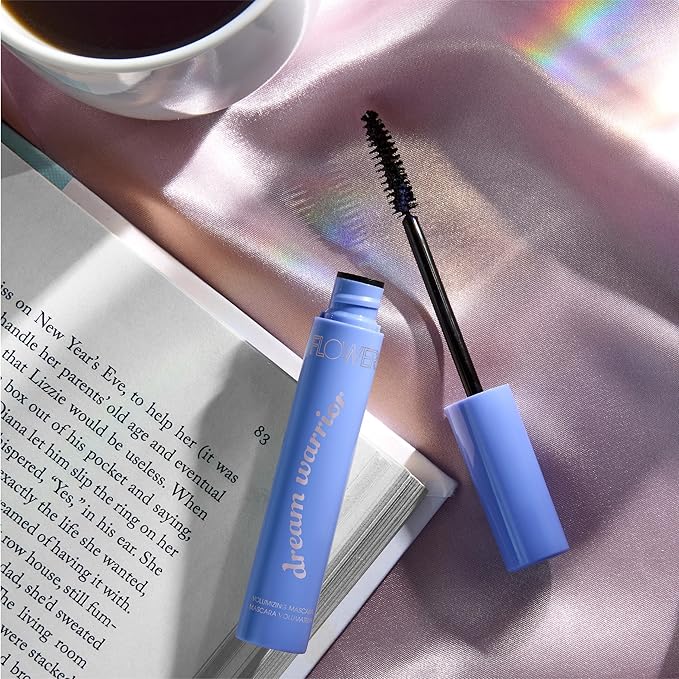 FLOWER Beauty By Drew Barrymore Dream Warrior Volumizing, Long-Wearing Mascara With Clump Free Technology for Lash Lengthening + Lash Lifting + Curling - Washable + Defining + Buildable - Black