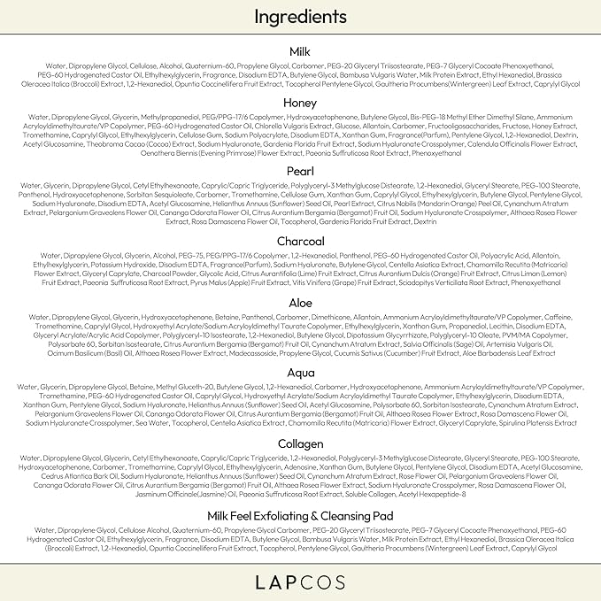 LAPCOS Daily Sheet Mask Variety Pack 7+1 (Version 1) - K Beauty Face Masks to Hydrate, Clarify, Nourish, Gently Exfoliate & Renew Skin - Highly Breathable Sheet & Pads - Korean Skin Care (Pack of 8)
