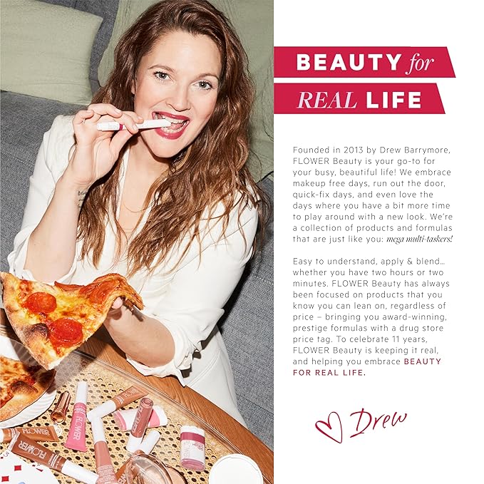 FLOWER Beauty By Drew Barrymore Dream Warrior Volumizing, Long-Wearing Mascara With Clump Free Technology for Lash Lengthening + Lash Lifting + Curling - Washable + Defining + Buildable - Black