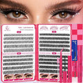 Waltz Lash Clusters Kit Lash Clusters Lashes D Curl Eyelash Clusters Natural Lash Extension Kit Fluffy False Eyelashes DIY at Home with Bond and Seal