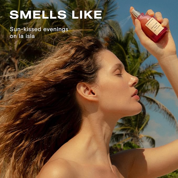 Ceremonia Perfume Mist De Guava | Alcohol-Free Hair & Body Mist with Notes of Guava, Lemon Zest & Peach | Light Glowy Shimmer, 0.33 fl oz