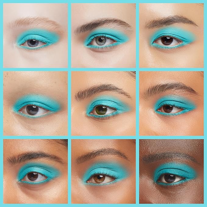 Erinde Single Sky Blue Matte Eyeshadow Palette, High Pigmented Eye Shadow Powder, Long Lasting, Ultra-Blendable, Intense Color