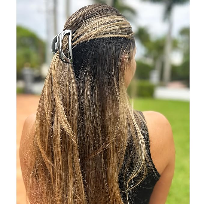 Camila Paris CP2412 French Hair Clip for Women Thick Hair for Long Curly Wavy Hair, Girls Hair Claw Clips Jaw, Durable Styling Big Claw Clip for Thick Hair, Strong Hold No Slip Grip, Made in France