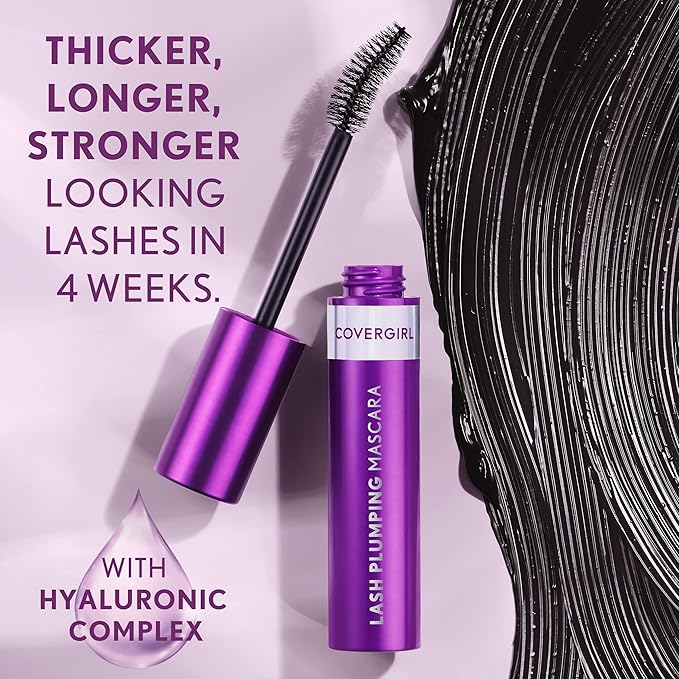 COVERGIRL Simply Ageless Lash Plumping Mascara, Dark Brown, Pack of 1