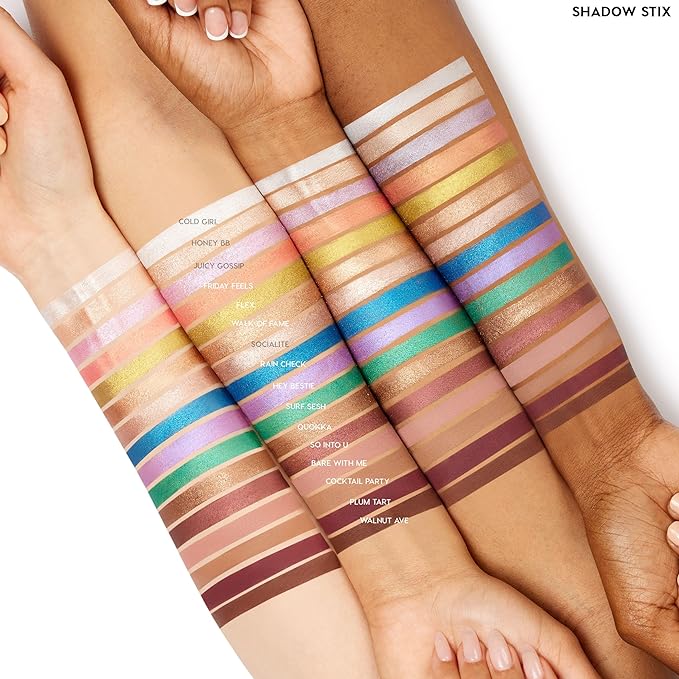 ColourPop Shadow Stix - Cream Eyeshadow Stick with Long-Lasting Color - Multi-Use Cream Makeup with a Built-In Sharpener & Precise Tip for Easy Application - Plum Tart (0.05 oz)