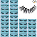 APCYUST Lashes Mink Bulk 30 Pair Wholesale Lashes 5D Fluffy Eyelashes Wholesale Faux Mink Eyelashes Natural Medium Length Fake Lash with Portable Pack (Wispy Flare 30 Pairs)