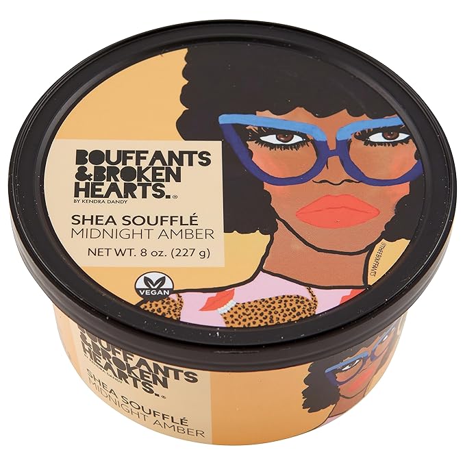 Ashanti Naturals Scented Whipped Shea Butter for Skin | Moisturizing African Raw Shea Butter, Almond Oil and Coconut (Midnight Amber Souffle, 8oz)