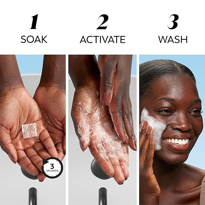 Olay Cleansing Melts + Vitamin C Face Cleanser, 12ct, Water-Activated Face Wash Cleans, Tones, and Refreshes Skin