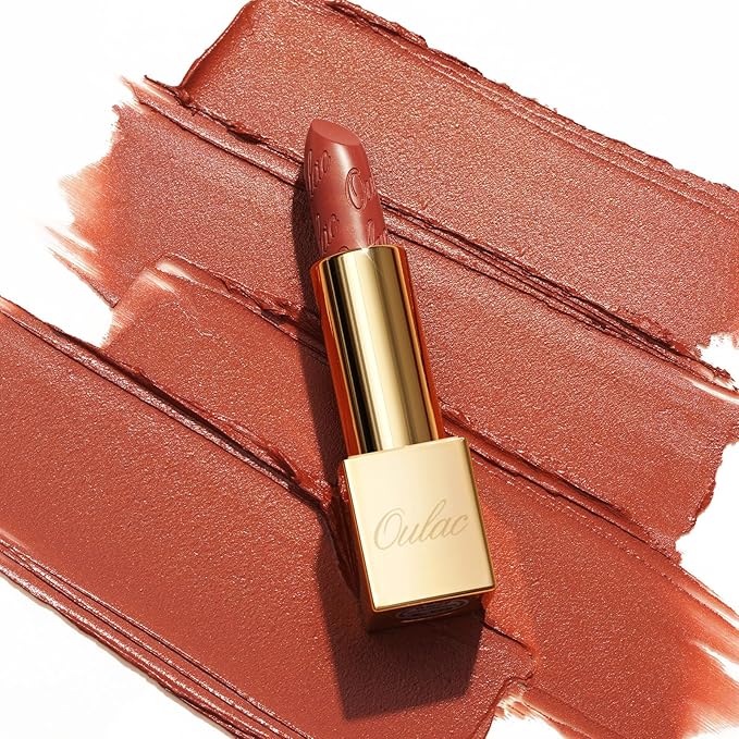 Oulac Maple Matte Lipstick with Glow Metallic Finish - Vegan Lipstick for Women, Creamy Texture, Hydrating Clean Beauty Formula, High-End Magnetic Hook Design, GM07 Outrageous