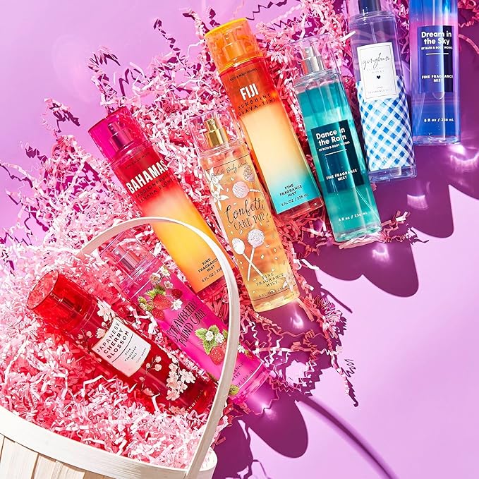 Bath and Body Works Pink Chiffon Fine Fragrance Mist 8 Ounce Tall Rounded Bottle