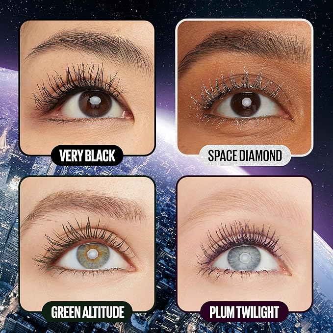 Maybelline Lash Sensational Sky High Washable Mascara + Boosting Lash Primer Makeup Bundle, Includes 1 Mascara in Blackest Black and 1 Eyelash Primer in Soft Black
