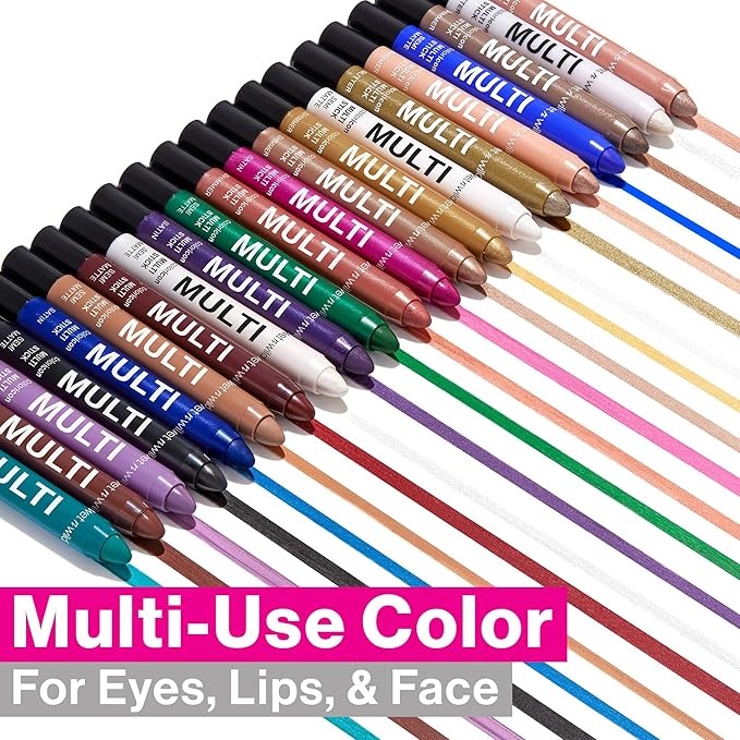 wet n wild Color Icon Cream Eyeliner Eyeshadow Multi-Stick, Moisturizing, Nourishing Velvety Cream-to-Powder Buildable & Blendable Formula, Cruelty-Free & Vegan - Snowy Skies