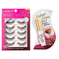 i-ENVY False Eyelashes and Lash Adhesive Set Demi Wispies Natural Lashes 5 Pairs Fake Eye Lashes (Clear)