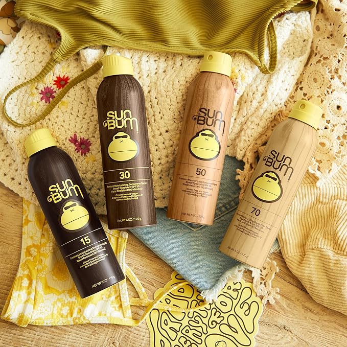 Sun Bum Original SPF 30 Sunscreen Body Spray - Broad Spectrum Moisturizing Sunscreen with Vitamin E - Hawaii 104 Act Compliant (Made without Octinoxate & Oxybenzone) - 6 oz (Pack of 2)